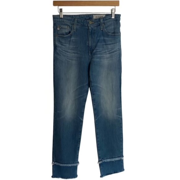 AG- Adriano Goldschmied The Isabelle High Rise Straight Crop Jeans 27 - Picture 2 of 5